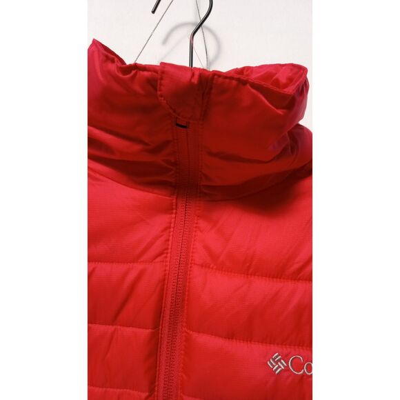Columbia Red/Black Powder Pillow Hybrid Puffer Jacket Women's Small - Picture 10 of 16